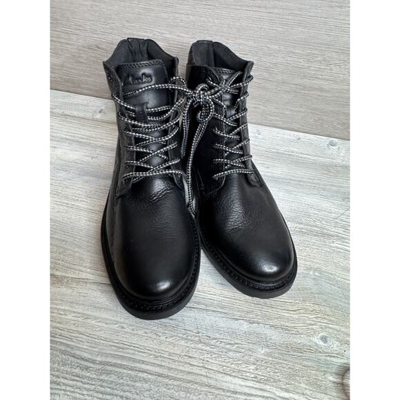 Clarks Craftdale 2 Hi Boot Leather Black Mens Size 8 M US [26169000] main image 8